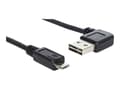 Miniatyrbild 1 av 5: Delock EASY-USB - USB-kabel - mikro-USB typ B (hane) till USB (hane) - 3 m - 90° kontakt - svart