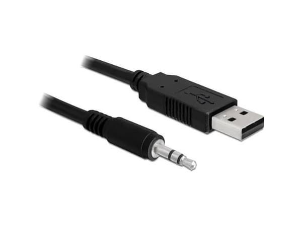 Delock Converter USB 2.0 > Serial-TTL 3.5 mm stereo jack - Seriell adapter - USB 2.0 - seriell - svart