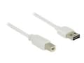 Miniatyrbild 1 av 3: Delock Easy - USB-kabel - USB (hane) vändbar till USB typ B (hane) - USB 2.0 - 1 m - vit