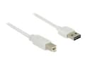Miniatyrbilde 1 av 3: Delock Easy - USB-kabel - USB (hann) reversibel til USB-type B (hann) - USB 2.0 - 5 m - hvit