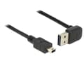 Miniatyrbild 2 av 2: Delock Easy - USB-kabel - USB (hane) uppåt/nedåt, vändbar till mini-USB typ B (hane) - USB 2.0 - 5 m - svart