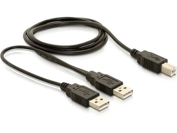 Delock - USB-kabel - USB typ B (hane) till USB (hane) - USB 2.0 - 1 m