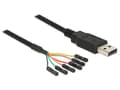 Miniatyrbild 5 av 5: Delock Converter USB 2.0 > Serial-TTL 6 pin pin header connector individually 1.8 m (5 V) - Seriell adapter - USB - seriell