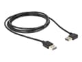 Miniatyrbild 2 av 5: Delock Easy - USB-kabel - USB (hane) vändbar till USB (hane) vändbar - USB 2.0 - 2 m - svart