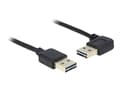 Miniatyrbild 1 av 5: Delock Easy - USB-kabel - USB (hane) vändbar till USB (hane) vändbar - USB 2.0 - 2 m - svart