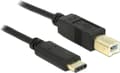 Miniatyrbilde 3 av 4: Delock - USB-kabel - 24 pin USB-C (hann) til USB-type B (hann) - USB 2.0 - 3 A - 50 cm - svart