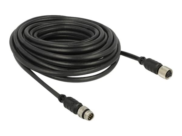 Navilock - GPS-kabel - 6 pin M8 (han) til 6 pin M8 (hun) - 10 m - sort
