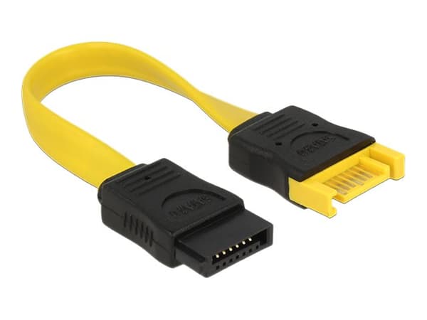 Delock - SATA-förlängningskabel - Serial ATA 150/300/600 - SATA (hane) till SATA (hona) - 10 cm - gul