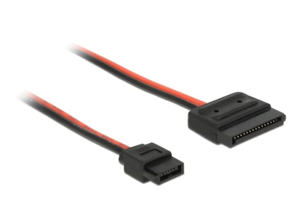Delock - Strömkabel - SATA-ström (R) till Smal SATA-ström (R) - 24 cm