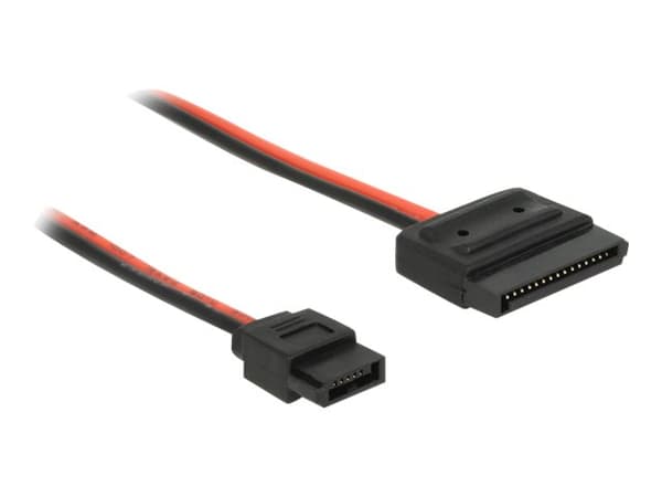 Delock - Strömkabel - SATA-ström (R) till Smal SATA-ström (R) - 24 cm