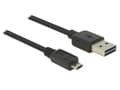 Miniatyrbild 2 av 5: Delock - USB-kabel - USB (hane) till mikro-USB typ B (hane) - USB 2.0 - 3 m - reversibla kontakter - svart