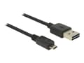 Miniatyrbild 1 av 5: Delock - USB-kabel - USB (hane) till mikro-USB typ B (hane) - USB 2.0 - 3 m - reversibla kontakter - svart