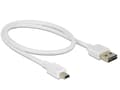 Miniatyrbild 3 av 3: Delock Easy - USB-kabel - USB (hane) vändbar till mini-USB typ B (hane) - USB 2.0 - 50 cm - vit