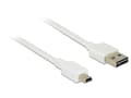 Miniatyrbild 2 av 3: Delock Easy - USB-kabel - USB (hane) vändbar till mini-USB typ B (hane) - USB 2.0 - 50 cm - vit