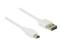 Miniatyrbild 1 av 3: Delock Easy - USB-kabel - USB (hane) vändbar till mini-USB typ B (hane) - USB 2.0 - 50 cm - vit