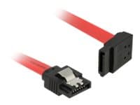 Delock - SATA-kabel - Serial ATA 150/300/600 - SATA (hann) til SATA (hann) - 70 cm - låst, venstrevinklet kontakt - rød