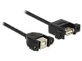 Miniatyrbilde 2 av 3: Delock - USB-kabel - USB (hunn) til USB-type B (hunn) - USB 2.0 - 1 m - svart