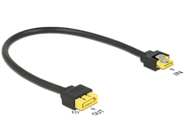 Delock - SATA-förlängningskabel - Serial ATA 150/300/600 - SATA (P) spärrad till 8-stifts SATA (R) - 30 cm