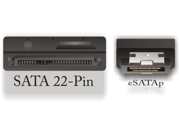 DeLOCK eSATAp-SATA Retractable Cable 1.2m, 1,2 m, SATA I, eSATAp, Musta