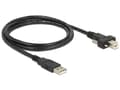 Miniatyrbild 3 av 4: Delock - USB-kabel - USB typ B (hane) till USB (hane) - USB 2.0 - 1 m - tumskruvar - svart