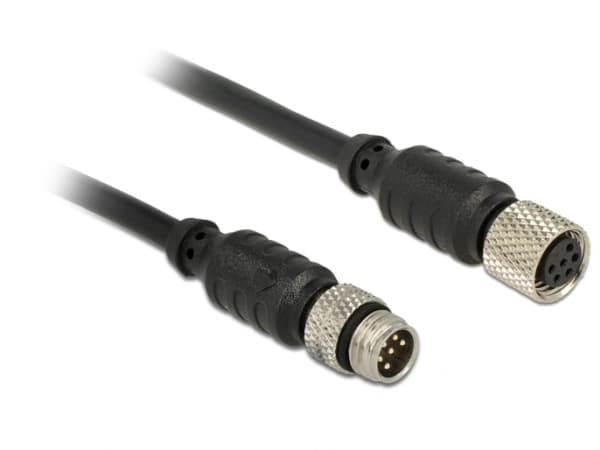 Navilock - GPS-kabel - 6-stifts M8 hann til 6-stifts M8 hunn - 5 m - svart