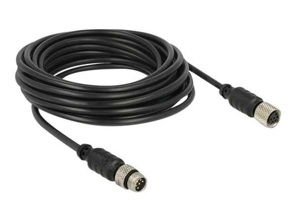Navilock - GPS-kabel - 6-stifts M8 hann til 6-stifts M8 hunn - 5 m - svart