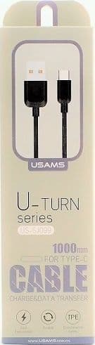 Kabel USB Usams USB-A - USB-C 1 m Czarny (63881-uniw)