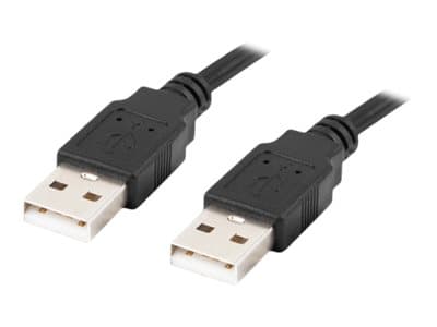 Lanberg - USB-kaapeli - USB (uros) - USB (uros) - USB 2.0 - 1,8 m - musta
