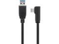 Miniatyrbild 3 av 5: MicroConnect - USB-kabel - USB typ A (hane) rak till 24 pin USB-C (hane) vinklad - USB 3.2 Gen 1 - 50 cm - svart
