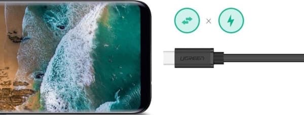 Forlengelseskabel USB-C 3.1 UGREEN, 4K, 60W, 0,5m (svart)