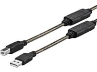 VivoLink - USB-kabel - USB (hane) till USB typ B (hane) - USB 2.0 - 15 m - aktiv
