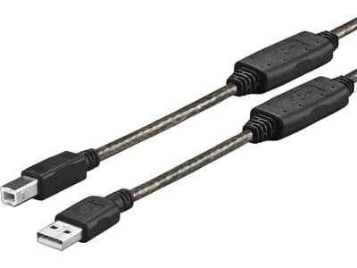 VivoLink - USB-kabel - USB (hane) till USB typ B (hane) - USB 2.0 - 15 m - aktiv