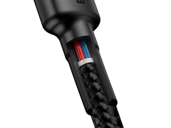 Baseus Cafule, 2 m, USB C, USB C, 0,48 Gbit/s, Svart, Röd