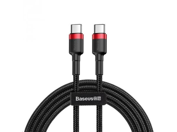 Baseus Cafule, 2 m, USB C, USB C, 0,48 Gbit/s, Sort, Rød