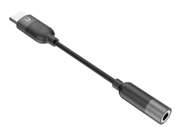 Unitek M1204A - USB-C til hovedtelefon jackstikadapter - 24 pins USB-C han til ministikk hun - 11 cm - sort