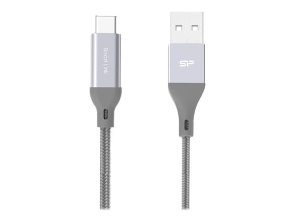 Silicon Power Boost Link Nylon LK30AC USB-kabel 1 m USB 3.2 Gen 1 (3.1 Gen 1) USB A USB C Grå
