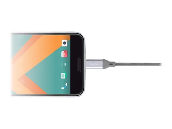 Silicon Power Boost Link Nylon LK30AC USB-kabel 1 m USB 3.2 Gen 1 (3.1 Gen 1) USB A USB C Grå