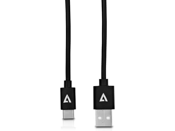 V7 - USB-kabel - USB-C (hane) till USB (hane) - USB 2.0 - 2 m - svart