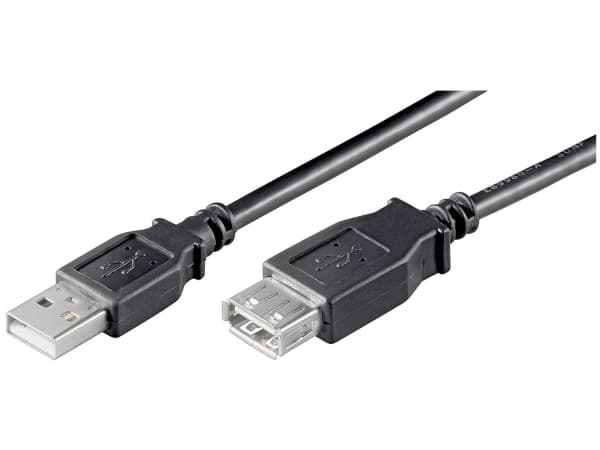 Goobay 68905, 5 m, USB A, USB A, USB 2.0, Svart