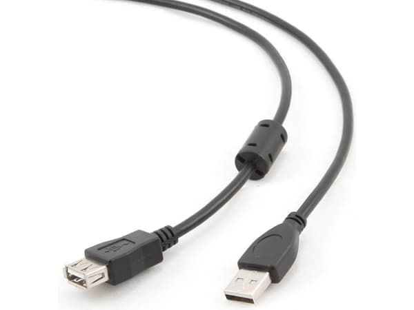 Gembird USB-kaapeli Jatkojohto USB-A M - USB-A F 2.0 + ferriitti 1.8m (Z09255)
