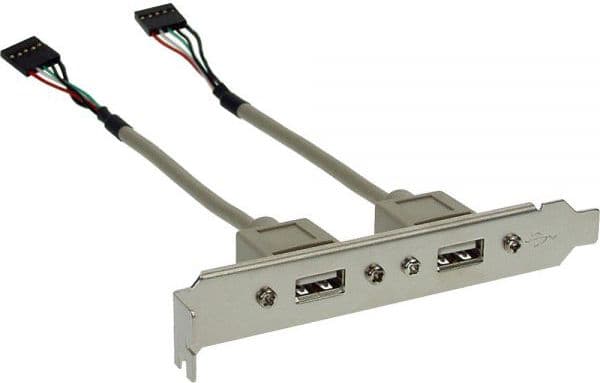 InLine 33390, 0,3 m, USB 2.0, Naarasliitin, Naarasliitin, 1 kpl