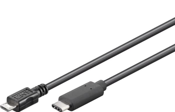 PremiumCord ku31cb06bk, 0,6 m, USB C, Micro-USB B, USB 3.2 Gen 1 (3.1 Gen 1), 0,48 Gbit/s, Svart