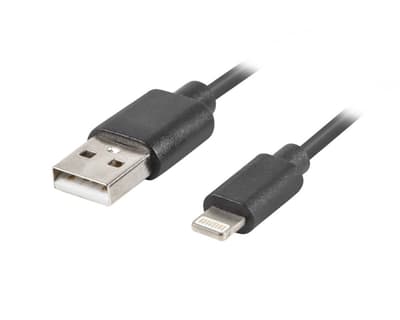 Lightningkabel Lightning til USB 3 Han Svart
