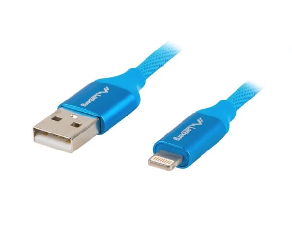 Lightningkabel Premium - Lightning till USB 1.8 Meter Blå