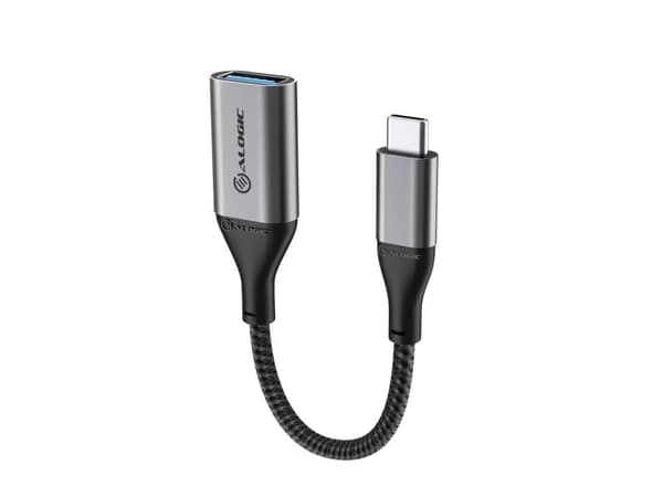 Alogic Super Ultra - USB-adapteri - USB-C (han) til USB Type A (hun) - USB 3.1 Gen 1 - 15 cm - avaruusharmaa - avaruusharmaa