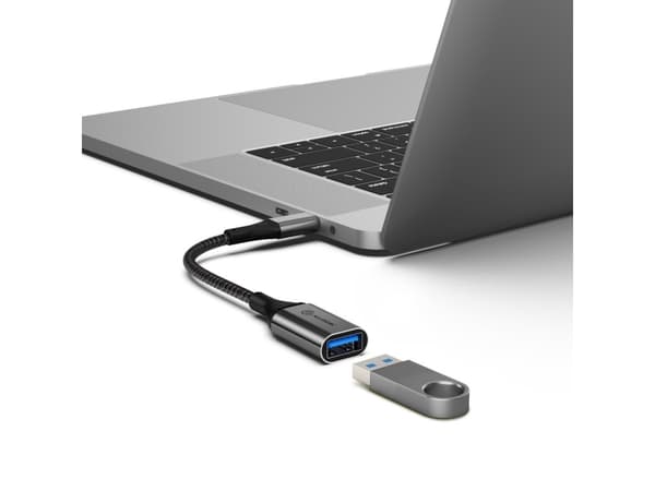Alogic Super Ultra - USB-adapteri - USB-C (han) til USB Type A (hun) - USB 3.1 Gen 1 - 15 cm - avaruusharmaa - avaruusharmaa