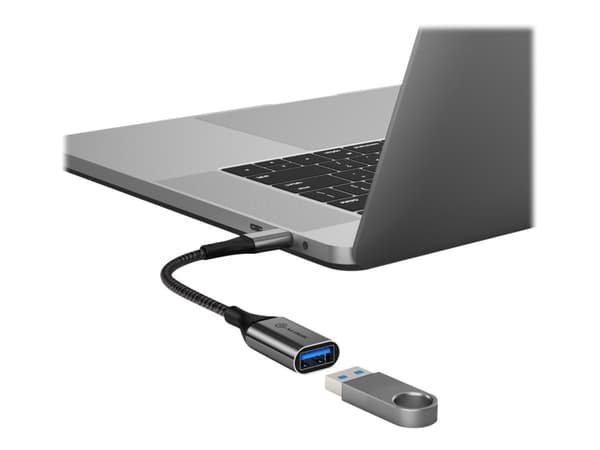 Alogic Super Ultra - USB-adapteri - USB-C (han) til USB Type A (hun) - USB 3.1 Gen 1 - 15 cm - avaruusharmaa - avaruusharmaa