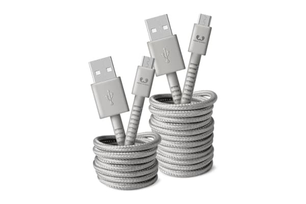 Fresh ''n Rebel 2UMC300IG, 3 m, USB A, Micro-USB A, Grå