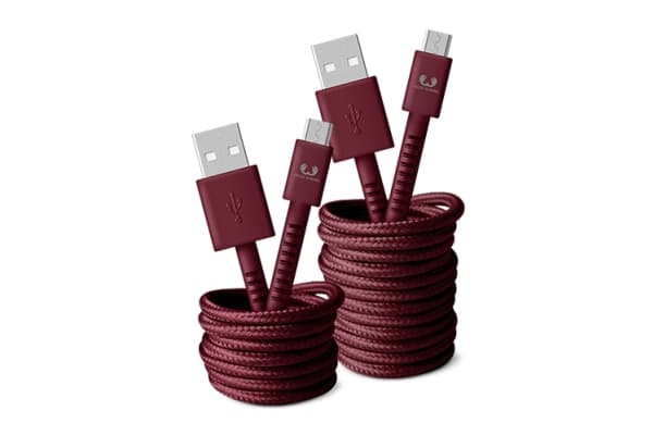 Fresh ''n Rebel 2UMC300RR, 3 m, USB A, Micro-USB A, Röd