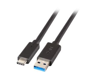 EFB Elektronik K5282-3ASW.1, 1 m, USB A, USB C, USB 3.2 Gen 1 (3.1 Gen 1), 5 Gbit/s, Svart